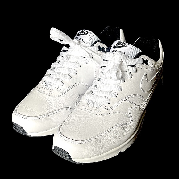 NIKE AIR MAX 90/1 AJ7695 106 Premium White Black Men's Running Shoes Size 9 - Picture 4 of 6